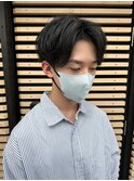 メンズセンターパートツイストスパイラルパーマニュアンスパーマ
