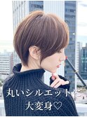 サイドバング　前髪なしショート　マッシュボブ　大場猛