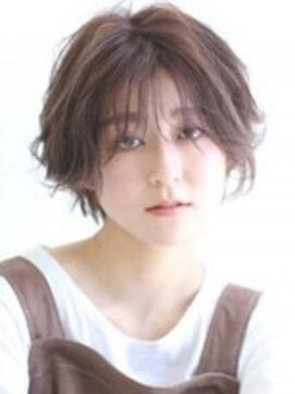 アース 川崎店(HAIR&MAKE EARTH) レディース_ショート_無造作_シースルーバング_小顔