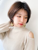 ソア 渋谷(soar)&nbsp;30代40代50代/小顔似合わせカット黒髪ショート/ハンサムショート