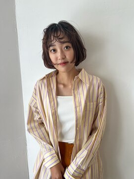 シエル 一社(cher) 前髪くるりんボブ。