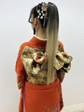 クロップ エス 湘南辻堂(crop es) cropes辻堂谷川 成人式ヘア×ロングポニー