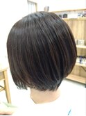サラサラ丸みグラデーションボブ