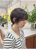 丸みショートカット☆ショートボブ☆ハイライト 甲府　梶原翼