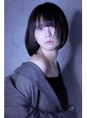 あのちゃん風姫カット×ボブ+艶ストレートパーマ