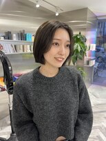 ゼスト 八王子店(ZEST)&nbsp;オリーブグレージュ丸みボブ【溝呂木結奈】