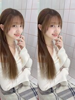 ロンドルーチェ 心斎橋(Lond luce)&nbsp;ダークアッシュ/ミディアムレイヤーカット［髪質改善/縮毛矯正］