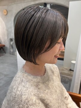 シム 千葉(sim) ミニボブ×オリーブブラウン　stylist今井