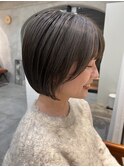 ミニボブ×オリーブブラウン stylist今井
