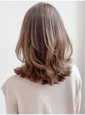 ナチュラルカールシースルーバングデジタルパーマ#268f0608