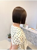 ショートボブ/似合わせカット/透明感ナチュラルブラウン