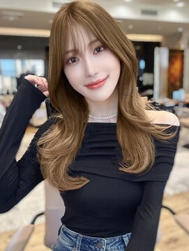 エインアンリー 明治神宮前(AIN.ANLY.) ローズブラウンアッシュブロンド暗めカラーデザインカラー