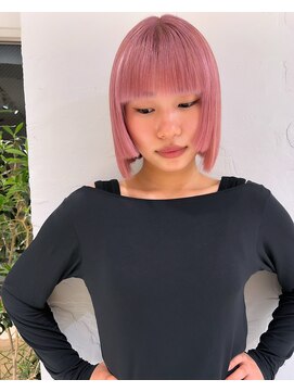 スタン 渋谷(Stam) 【Stam渋谷】ホワイトピンク/ハイトーンピンク/レイヤーボブ