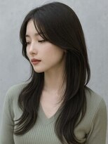 アミリー 成田東町店(Amily)&nbsp;ナチュラルストレートバタフライカットロングくびれロング韓国風