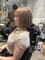 シールドヘアー 沖縄 新都心(C'LD Hair)&nbsp;那覇美容室/おもろまち美容室/シナモンベージュ/ミニボブ/ボブ