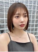 マロンベージュ/ボブ/前髪/レイヤー/小顔/髪質改善/縮毛矯正札幌