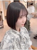 小顔タッセルボブ×酸性ストレート[ぱつっとボブ/縮毛矯正型]