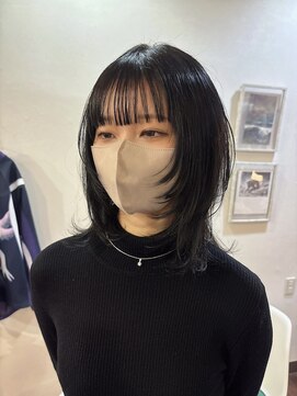 スロンカート(throncart) 黒髪ハッシュカット/レイヤーカット/ウルフカット