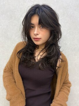 ケーツー エム 京都ラクエ(k-two emu) レイヤーカットアレンジ*グレージュカラー*顔周り*前髪カット
