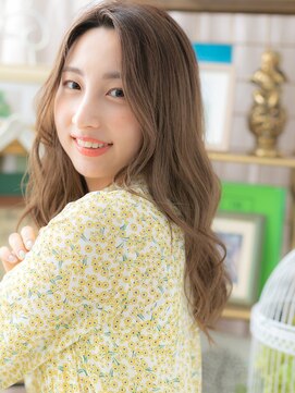 カバーヘア イヴ 戸頭店(COVER HAIR EVE) 外国人風ハイライト大人巻きファザーパングb川口20代30代40代