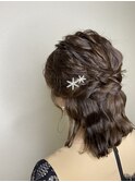 ボブの卒業式ヘアアレンジ
