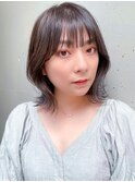 くびれヘア☆ボブ☆ハイライトカラー☆グレージュ☆韓国ヘア
