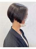 【松戸　石山】黒髪ハンサムショート　刈り上げ　前髪なし
