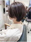 ショート×グレージュ