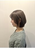 ショートボブ×ミルクティーベージュ20代30代40代