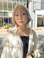 ジアン バイ ミルボン NU茶屋町+(GIEN by milbon)&nbsp;くびれミディアムボブ/こなれミディ/シースルーバング@田中俊成