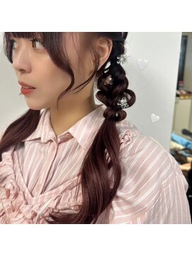 トータルビューティーサロン ディーグレース(TotalBeautySalon D.Grace) 編みおろしツイン/ヘアアレンジ