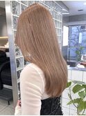 渋谷ミルクティーベージュハイトーンカラーヘーゼルベージュ30代