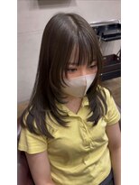 ハピネス 王寺店(Happiness) 顔周りレイヤー オリーブグレージュ 透明感カラー