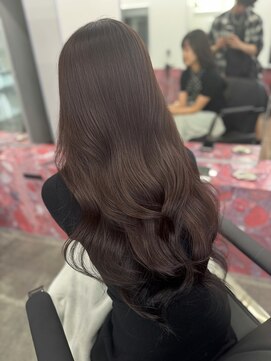 ペレ 栄店(PELE) 韓国 くびれロング レイヤー ワンホンヘア 小顔前髪