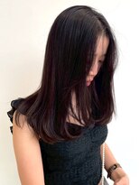 キャパサウス 春日 大野城店(CAPA south)&nbsp;レイヤーカット カシスブラウン 顔周りカット 髪質改善 20代