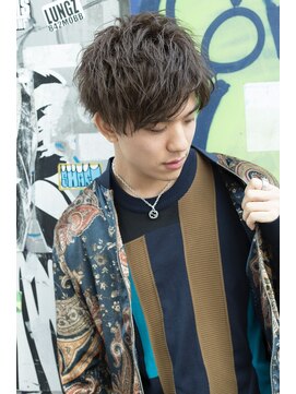 ヴェイン 渋谷(vain) 無造作髪型ショート渋谷パーマメンズ