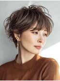 ミセスショート×白髪ぼかしカラー30代40代50代60代