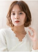 スモーキーブラウンゆるふわプードルボブパーマA9川口20代30代