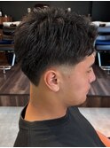 千葉駅MEN’S/波巻きツイストスパイラル/刈り上げセンターパート
