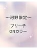 【河野限定】　ブリーチONカラー+プレミアムTR付き