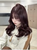 【AYAKI】ワインレッド レイヤー 韓国 ワンホン