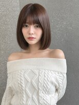 シー バイ ロンド 新宿(Sea by Lond)&nbsp;ワンホンレイヤ ー×ダークブルー[デジタルパーマ/ボブ/韓国]