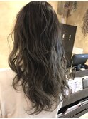 【UniQ・小笹】2回ブリーチ+アッシュグレージュ+トリートメント