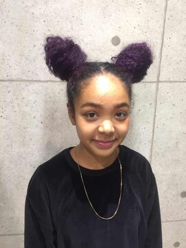 ヘアサロン ドットプラス 町田店(dot. plus) サロンワーク×パープル×お団子アレンジ1【dot.plus】