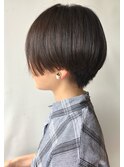 【morio 原宿】黒髪 ハンサムショート 前髪なし 前下がり