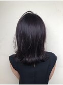 パープルカラー×甘辛ショートボブ