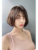 クーエフー(coo et fuu)&nbsp;斜め前髪の大人かわいいショートボブスタイル♪藤沢3