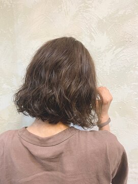 ヴァルゴール はりまや町店(Virgowl) グレージュウェーブボブ