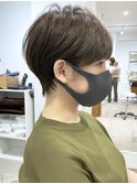 【Owll】大人可愛いコンパクトベリーショート　グレーベージュ