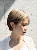 ミルクティーベージュ/ショートボブ/外国人風カラー